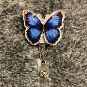 Blue Butterfly Badge Reel